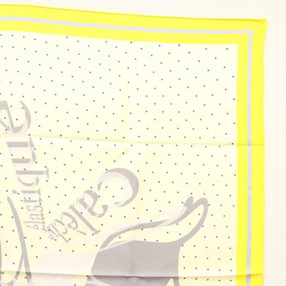 HERMES Carre 90 Scarf ""CALECHE ELASTIQUE "" Silk Yellow Auth - Picture 5 of 16